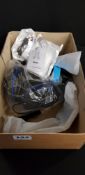 BOX LOT TO INCLUDE HEADPHONES, AIRPODS AND SMART WATCH