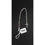 SILVER CROSS ON SILVER CHAIN