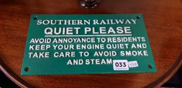 SOUTHERN RAILWAY SIGN
