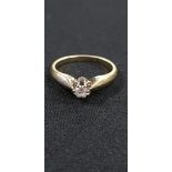 15CT GOLD AND DIAMOND SOLITAIRE RING