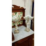 PAIR OF 19CT CONTINENTAL PORCELAIN COMPORTS