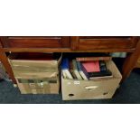 2 BOXES OF ANTIQUE BOOKS