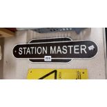STATION MASTER SIGN