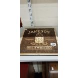 JAMESON IRISH WHISKEY CARVED PLAQUE