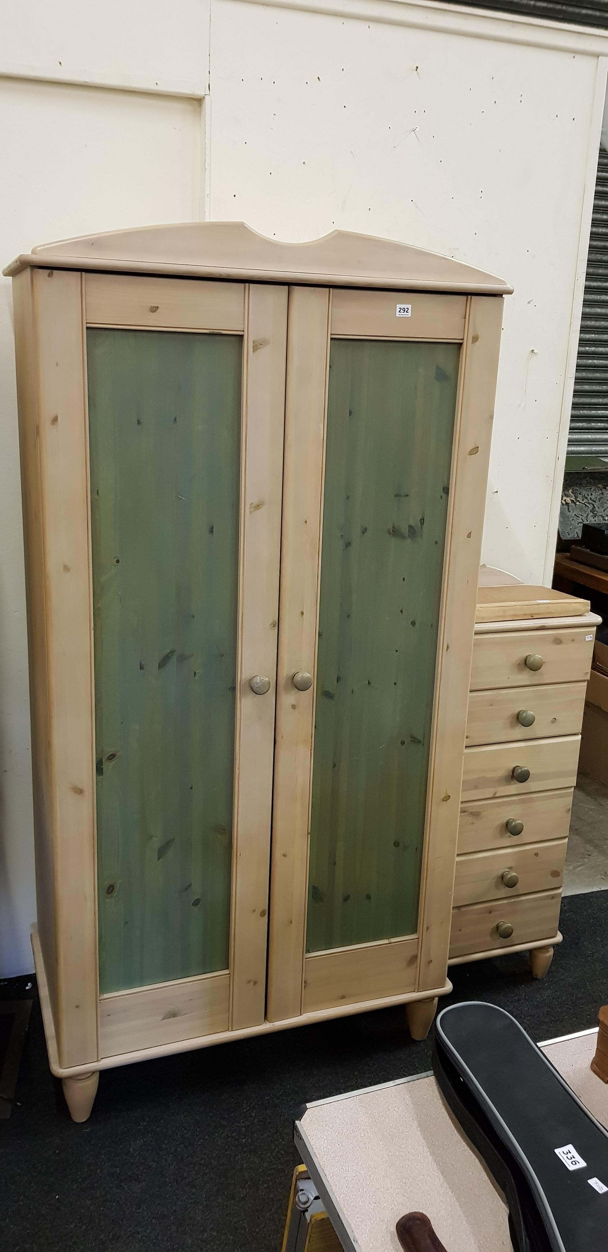 WARDROBE, CHEST OF DRAWERS