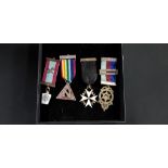 4 MASONIC JEWELS (2 SILVER)