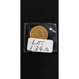 SMALL GOLD TONE BUNHEAD VICTORIA COIN