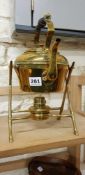 BRASS KETTLE AND WARMING STAND