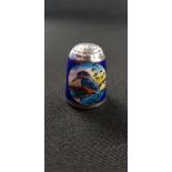 SILVER AND ENAMEL THIMBLE