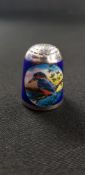 SILVER AND ENAMEL THIMBLE