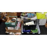 11 BOX LOTS TO INC BOOKS, ORNAMENTS ETC