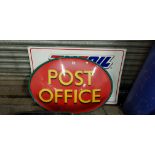 POST OFFICE AND METAL SIGN