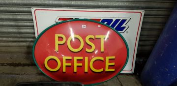 POST OFFICE AND METAL SIGN