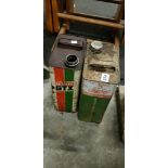 2 OLD CASTROL OIL CANS