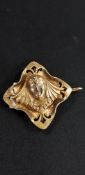 STUNNING 1920'S ART DECO HAMMERED BRONZE NYMPH BELT BUCKLE