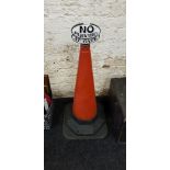 CONE NO PARKING SIGN