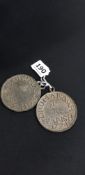 2 OLD CHURCH TOKENS 1774