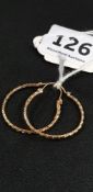 PAIR OF 9CT GOLD HOOP EARRINGS