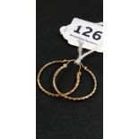 PAIR OF 9CT GOLD HOOP EARRINGS