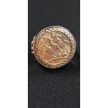 GOLD SOVEREIGN RING 14.8 GRAMS