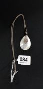SILVER AND MOTHER OF PEARL PENDANT ON SILVER CHAIN