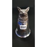 FOX HEAD SILVER PLATED STIRRUP CUP