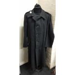 RUC 1940/50S BLACK GREAT COAT AND TROUSERS