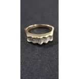 9CT GOLD AND DIAMOND RING WITH HALF CARAT OF DIAMONDS - TOTAL WEIGHT 5.5 GRAMS