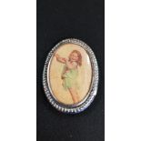 OVAL MINIATURE BROOCH