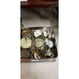 BOX OF OLD WATCHES & PARTS