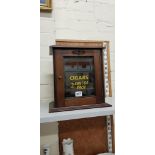 ANTIQUE TOBACCO CABINET WITH LATER LETTERING