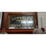 ANTIQUE INLAID OVERMANTLE MIRROR WITH REPRODUCTION LETTERING