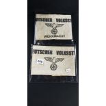 2 REPRO THIRD REICH ARMBANDS