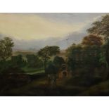EARLY 19CT OIL ON CANVAS LANDSCAPE
