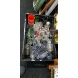 BOX LOT OF GLASSWARE