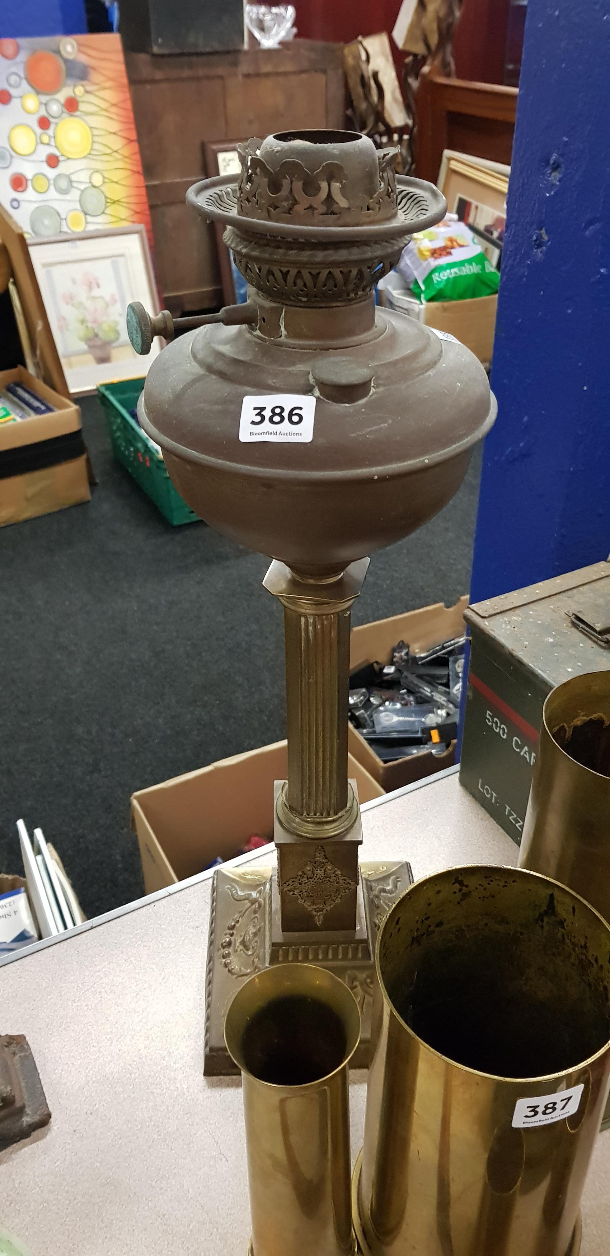 CORINTHIAN PILLAR OIL LAMP