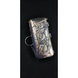 ANTIQUE CHERUB SILVER PLATED PURSE