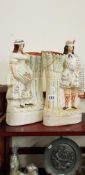 PAIR OF STAFFORDSHIRE FLAT BACK FIGURES