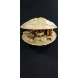 ANTIQUE CHINESE SHELL CARVING