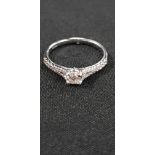 WHITE GOLD HALF CARAT DIAMOND SOLITAIRE RING