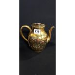 ANTIQUE SIGNED ORIENTAL BRASS COPPER AND POSSIBLY SILVER TEAPOT