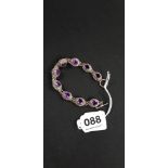 SILVER AMETHYST SET BRACELET