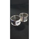 2 SILVER NAPKIN RINGS