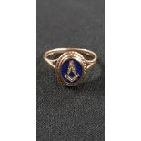 9CT GOLD MASONIC RING