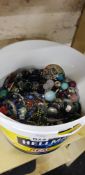 BUCKET OF COSTUME JEWELLERY