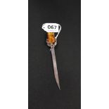 SILVER AND AMBER LETTER OPENER