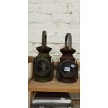 2 RAILWAY LAMPS