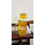 CARLSBERG COUNTER MOUNTED ITEM AND PINT GLASS