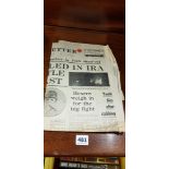 NI TROUBLES NEWSPAPER - IRA GUN BATTLE IN BELFAST 1971