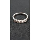 PLATINUM AND 5 STONE DIAMOND RING